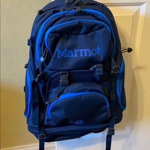 Marmot backpack. Can be used by man or woman.